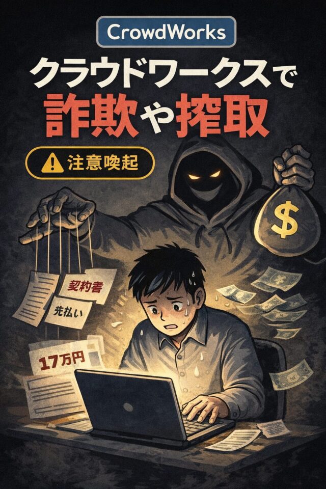 クラウドワークスで詐欺に遭いかけた